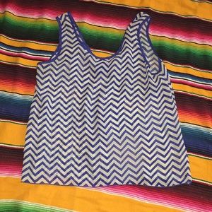 Chevron summer top with bow on back